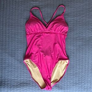 Old Navy Pink One Piece Swimsuit Halter Neck